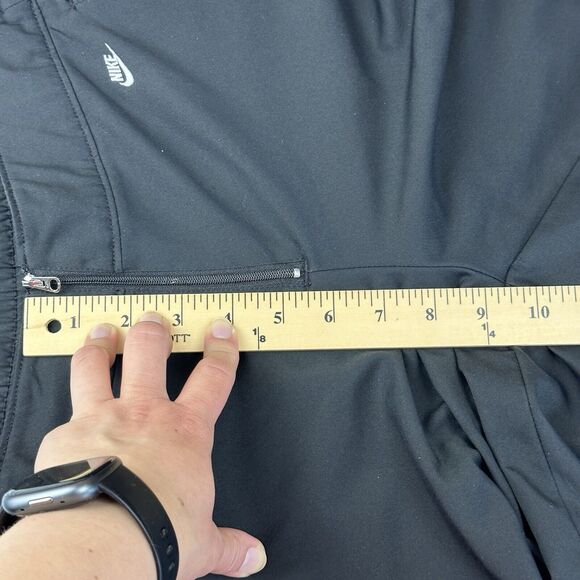 Nike Women's Size Medium Shorts Black Zip Front Running Stretch - Picture 7 of 16